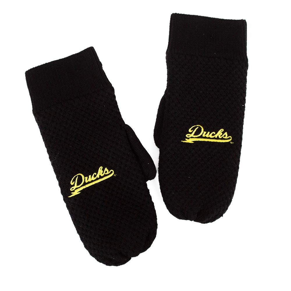 Ducks Spirit, Zoozatz, Black, Gloves, Accessories, Women, Fashion Knit, Mittens, 933270